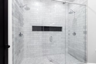 Double Shower Heads in a Spacious Design